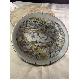 1976 Reed & Barton Damascene Christmas Morning Train Ltd Copper, Bronze, Silver